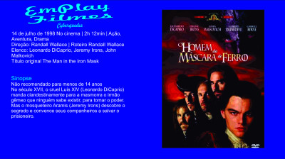 O Homem da Máscara de Ferro (1998) Ação, Aventura, Drama