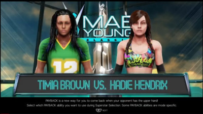 TiMia Brown vs Hadie Hendrix (WWE 2K19)